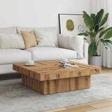 vidaXL Klubska mizica artisan hrast 90x90x28 cm inženirski les | Shoptok.si