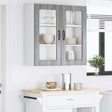 Zidni stakleni ormarić Siva Sonoma 80 x 31 x 80 cm | shoptok.hr