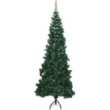 vidaXL Kotično umetno božično drevo Zelena 240 cm PVC in kovina | Shoptok.si
