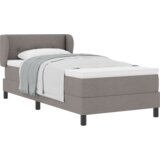 vidaXL Box spring postelja z vzmetnico taupe 90x200 cm tkanina | Shoptok.si
