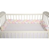 Baby Textil šarena pletenica za krevetac Roze-Vanila-Bela Cene