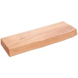 Stenska polica svetlo rjava 60x20x6 cm trdna hrastovina | Shoptok.si