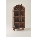 Jotex Vitrina u dekoru oraha u tamnoj prirodnoj boji 90x195x40 cm Sandor – | shoptok.hr