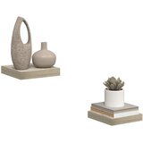  Plutajuće zidne police 2 kom boja hrasta 23 x 23,5 x 3,8 cm MDF | shoptok.hr