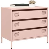 vidaXL Komoda ružičasta 68x39x58,5 cm hladno valjani čelik | shoptok.hr
