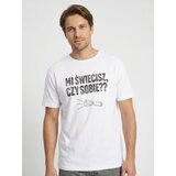 Sinsay Pamučna majica s natpisom Mi świecisz czy sobie | shoptok.hr