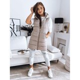 DStreet BRITA women's quilted vest beige TY3267 | Shoptok.si