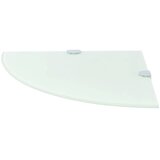  Kutne police s nosačima 2 kom staklene bijele 25 x 25 cm | shoptok.hr