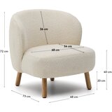 Kave Home Kremno bel fotelj iz tkanine bouclé Ulit – | Shoptok.si