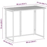 vidaXL Sklopivi vrtni stol svijetlo sivi 90x51x75 cm poliratan | shoptok.hr