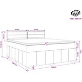  Boxspring krevet s madracem Svjetlosiva 140 x 200 cm Tkanina | shoptok.hr