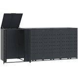  Spremište za 4 kante za otpad antracit 276x79x117 cm čelično | Eponuda.com