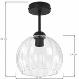Brilagi LED plafonski luster RETRO GLASS 1xE27/60W/230V preč. 25 cm crna/prozirna | Eponuda.com