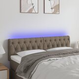  LED uzglavlje smeđesivo 144 x 7 x 78/88 cm od tkanine | shoptok.hr