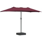  Vrtni suncobran Bordeaux Crvena 385 x 209 x 244 cm | shoptok.hr
