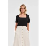 Marisse Black Diamond Neckline Blouse | shoptok.hr
