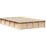 vidaXL posteljni okvir s prostorom za shranjevanje 140x200 cm trden bor | Shoptok.si