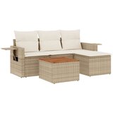  5-dijelni vrtni set sofa s jastucima bež od poliratana | shoptok.hr