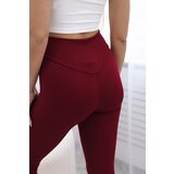 Kesi Ribbed leggings burgundy | shoptok.hr