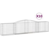  Lučne gabionske košare 10 kom 400x50x80/100cm pocinčano željezo | shoptok.hr