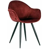 LABEL51 Crvene baršunaste blagovaonske stolice u setu 2 kom Forli –