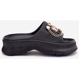 Boto Foam Women's Slippers With Golden Accessories Black Hortiana | shoptok.hr