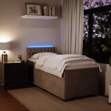 Box spring krevet s madracem svjetlosivi 100x200 cm baršunasti | shoptok.hr