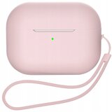HURTEL SILIKONSKI OVITEK ZA AIRPODS 1/2 + ZAPESTNI PAS, POVODEC, ROZA, (22006426) | Shoptok.si