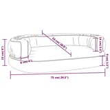 Ergonomski pjenasti krevet za pse sivi 75 x 53 cm umjetna koža | shoptok.hr