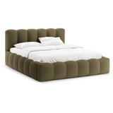 Micadoni Zelena oblazinjena zakonska postelja s prostorom za shranjevanje z letvenim dnom 180x200 cm Lupine – | Shoptok.si