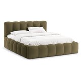 Micadoni Zeleni tapecirani bračni krevet s prostorom za odlaganje s podnicom 180x200 cm Lupine – | shoptok.hr