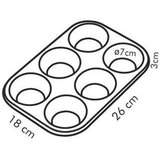 Tescoma Delicia kalup za 6 muffina, 26 x 18 cm | shoptok.hr