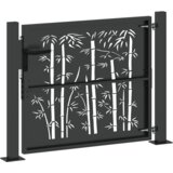 vidaXL Vrtna vrata Drugo Črna 105 x 100 cm Jeklo s prašnim premazom | Shoptok.si