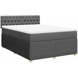  Krevet s oprugama i madracem tamnosivi 140x190 cm od tkanine | shoptok.hr