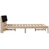  Okvir kreveta Smeđa i crna 140 x 190 cm Masivna borovina | shoptok.hr