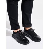 Shelvt Men's black lace-up sports shoes | shoptok.hr