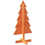 vidaXL Lesena dekorativna novoletna jelka rjava 100 cm trdna borovina | Shoptok.si