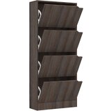 vidaXL ormarić za cipele s 4 vratima sivi hrast 59x24x136 cm iverica | shoptok.hr