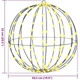 vidaXL Žogica med 320 LED 2 pcs Toplo bela 50 cm Kovina | Shoptok.si