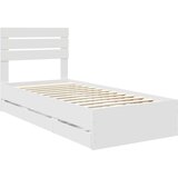  Krevetna konstrukcija Bijelo 100 x 200 cm Inženjersko Drvo | shoptok.hr