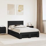  Krevetna konstrukcija Crna 120 x 200 cm Konstruirano drvo | shoptok.hr