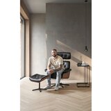 XORA POČIVALNIK S PODNOŽNIKOM, rjava, črna les, tekstil, usnje | Shoptok.si