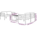  5-dijelna vrtna garnitura s jastucima aluminijska antracit | Eponuda.com