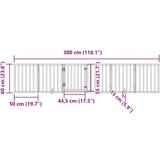 vidaXL Vrata za pse s vratašcima 6 panela sklopiva 300 cm drvo topole | shoptok.hr
