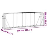 Držač za drva svijetlosivi 300x45x100 cm pocinčani čelik | shoptok.hr