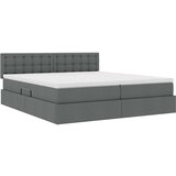 Postelja s shranjevanjem Temno siva 180 x 200 cm Umjetno usnje, (5000101371) | Shoptok.si