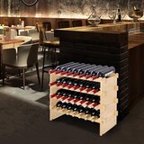  Modularni stalak za vino od 48 boca koji se može složiti stalak za vino od bambusa, 6 razina | shoptok.hr