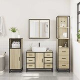  3-dijelni set kupaonskog namještaja boja hrasta sonome drveni | shoptok.hr