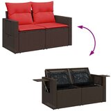 vidaXL 6-dijelni set vrtnih sofa poliratan i bagrem s jastucima sivi | shoptok.hr