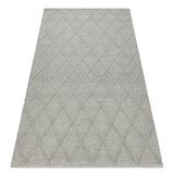 RugsX Volnena preproga TAHAR 99001G siva - ROČNO TKANA petlja, rombovi, boho 120x180 cm, (21993976) | Shoptok.si